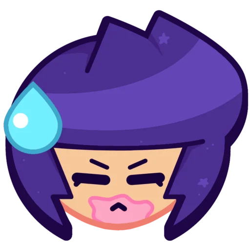 Sticker from the "Bibi Brawl Stars💜" sticker pack