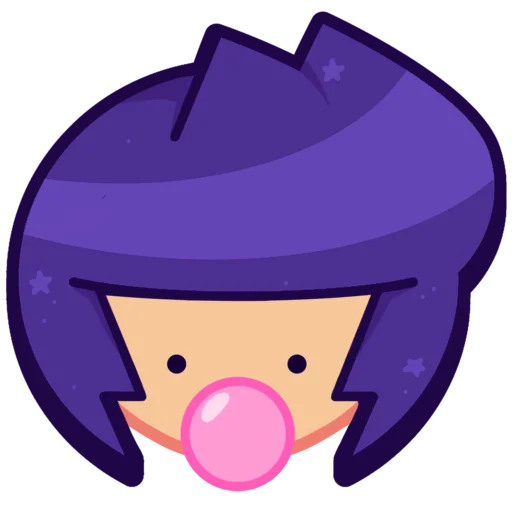 Sticker from the "Bibi Brawl Stars💜" sticker pack