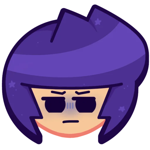 Sticker from the "Bibi Brawl Stars💜" sticker pack