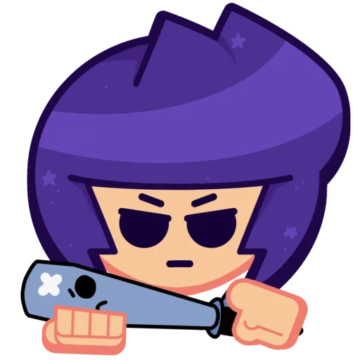 Sticker from the "Bibi Brawl Stars💜" sticker pack