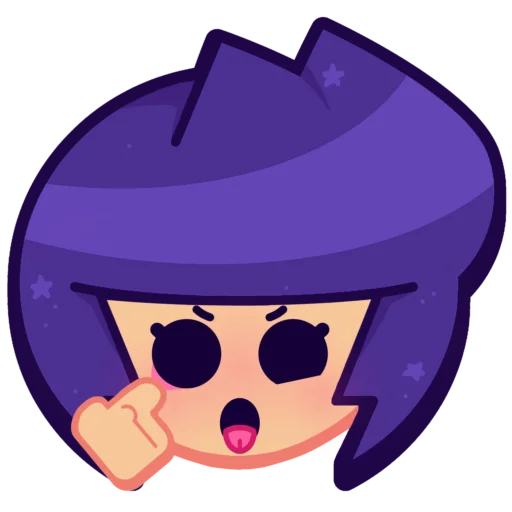 Sticker from the "Bibi Brawl Stars💜" sticker pack