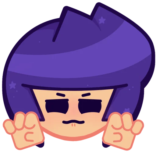 Sticker from the "Bibi Brawl Stars💜" sticker pack