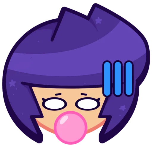 Sticker from the "Bibi Brawl Stars💜" sticker pack