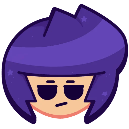 Sticker from the "Bibi Brawl Stars💜" sticker pack