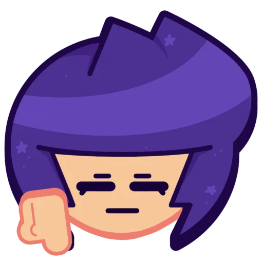 Sticker from the "Bibi Brawl Stars💜" sticker pack