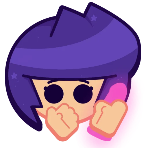 Sticker from the "Bibi Brawl Stars💜" sticker pack