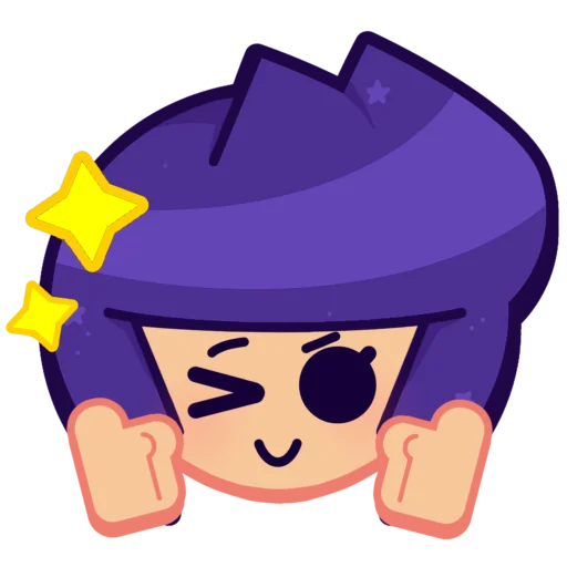 Sticker from the "Bibi Brawl Stars💜" sticker pack