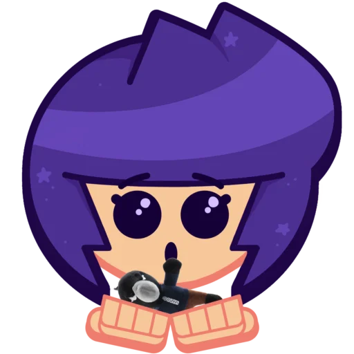 Sticker from the "Bibi Brawl Stars💜" sticker pack