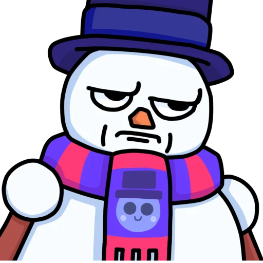 Sticker from the "SnowmanTick☃️" sticker pack