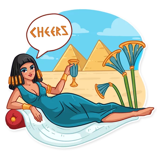 Sticker from the "Cleopatra" sticker pack