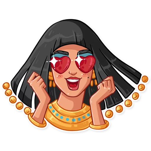 Sticker from the "Cleopatra" sticker pack