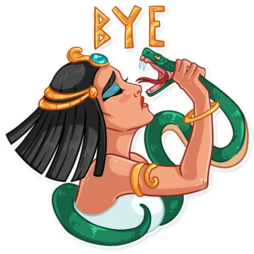 Sticker from the "Cleopatra" sticker pack