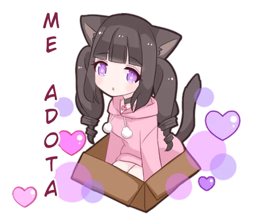 Sticker from the "Menhera cat" sticker pack