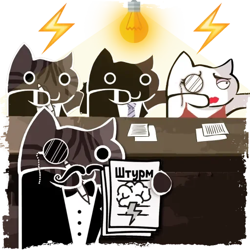 Sticker from the "Крёстный Котец" sticker pack