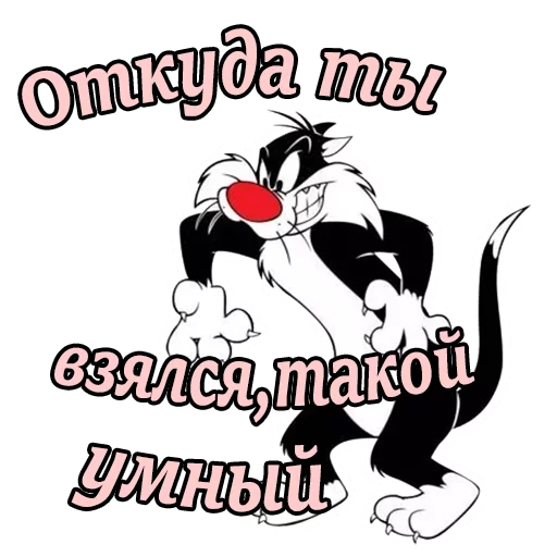 Sticker from the "Кот Сильвестр" sticker pack