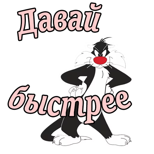 Sticker from the "Кот Сильвестр" sticker pack