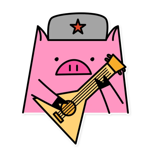 Sticker from the "German the pig" sticker pack