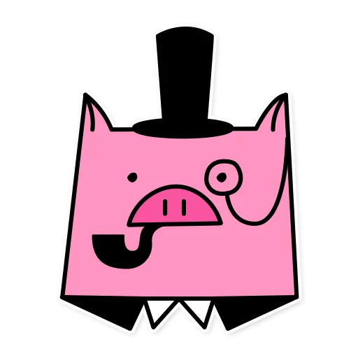 Sticker from the "German the pig" sticker pack