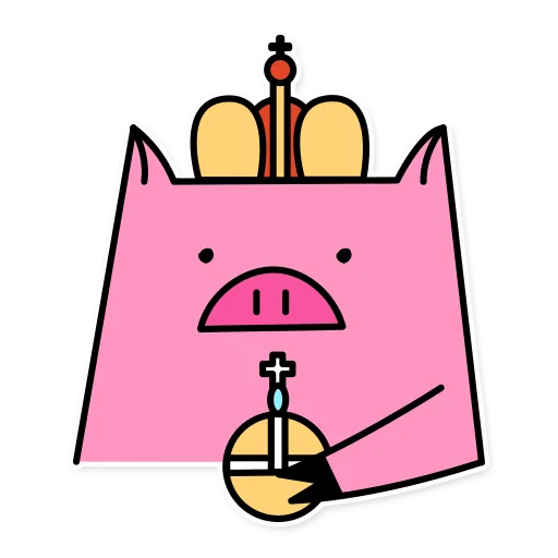 Sticker from the "German the pig" sticker pack