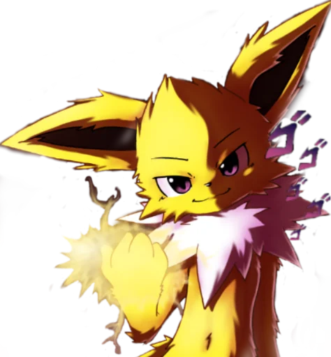 Sticker Jolteon emotes