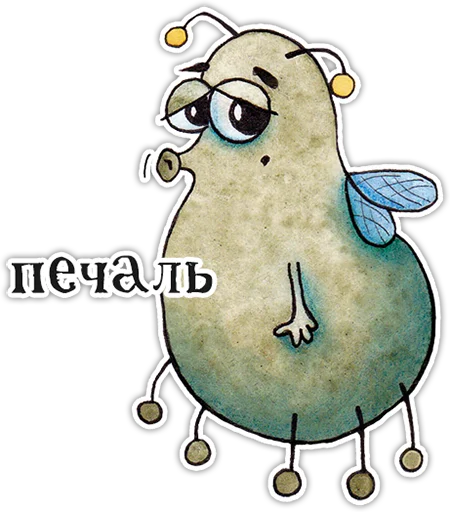 Sticker from the "Мистер Букашик" sticker pack