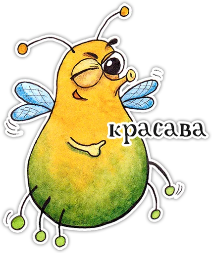 Sticker from the "Мистер Букашик" sticker pack