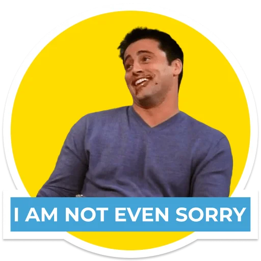 Sticker from the "Joey Tribbiani by DariaLight" sticker pack