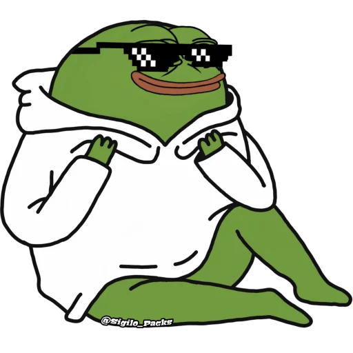 Sticker from the "Bugado Pepe - 1K 🐸" sticker pack