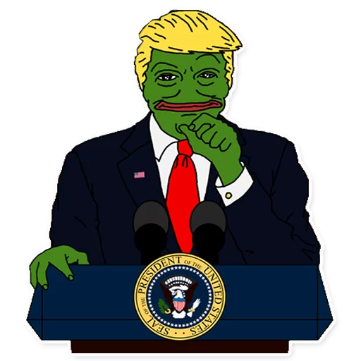 Sticker from the "PepeTrump" sticker pack