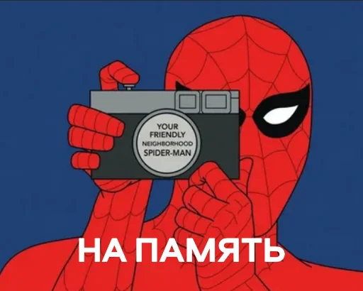 Sticker from the "MEME SPIDER MAN 1967" sticker pack