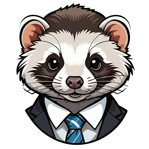 Sticker from the "Suit polecat" sticker pack