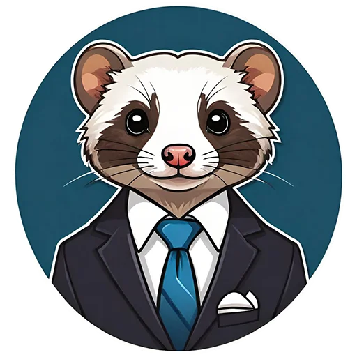 Sticker from the "Suit polecat" sticker pack