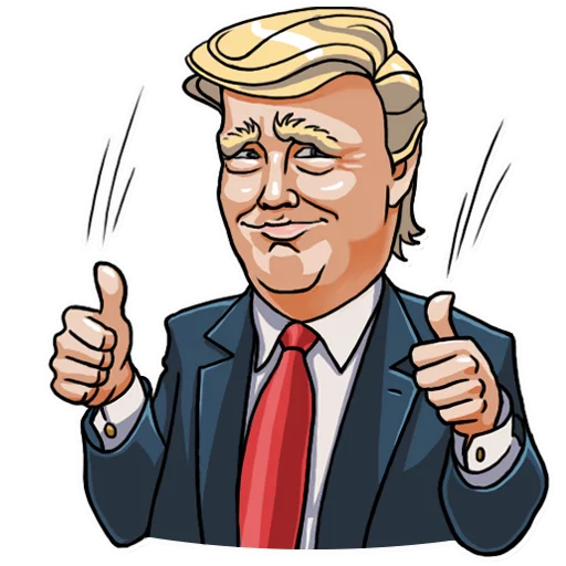 Sticker from the "Mr. Trump" sticker pack