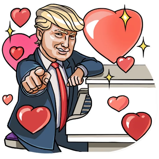 Sticker from the "Mr. Trump" sticker pack