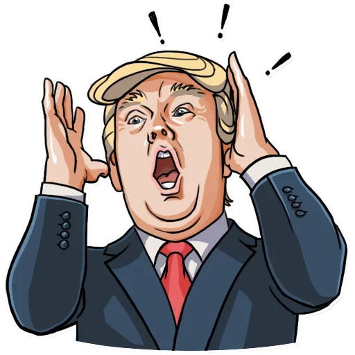 Sticker from the "Mr. Trump" sticker pack