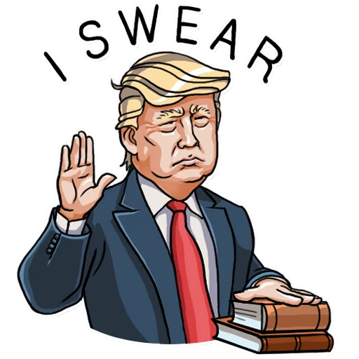 Sticker from the "Mr. Trump" sticker pack