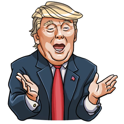 Sticker from the "Mr. Trump" sticker pack