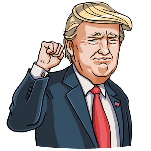 Sticker from the "Mr. Trump" sticker pack