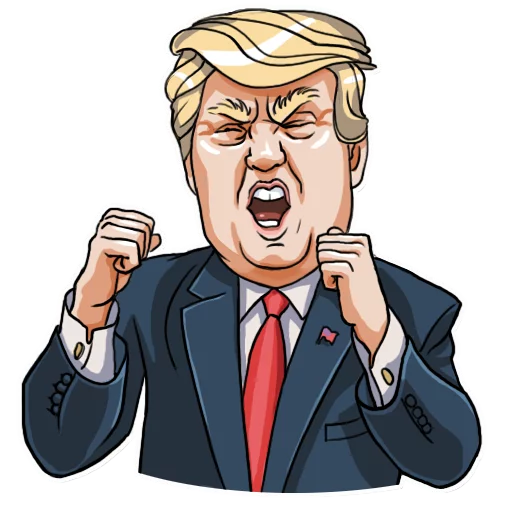 Sticker from the "Mr. Trump" sticker pack