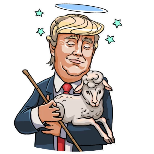 Sticker from the "Mr. Trump" sticker pack