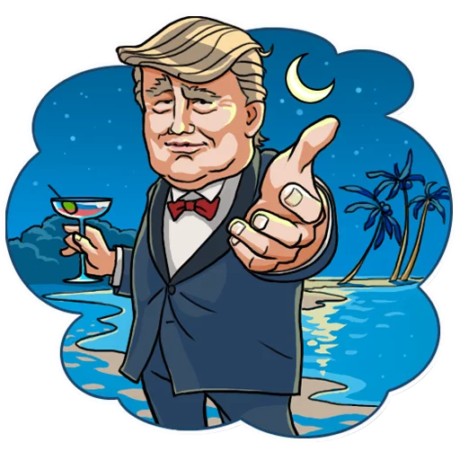 Sticker from the "Mr. Trump" sticker pack