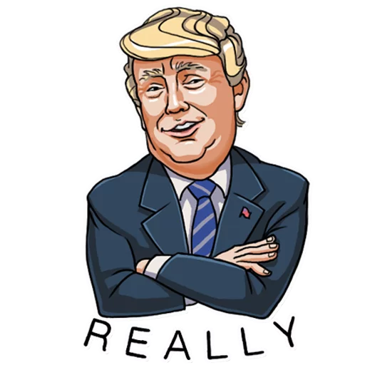 Sticker from the "Mr. Trump" sticker pack