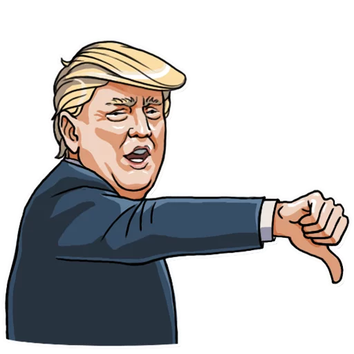 Sticker from the "Mr. Trump" sticker pack