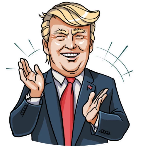 Sticker from the "Mr. Trump" sticker pack