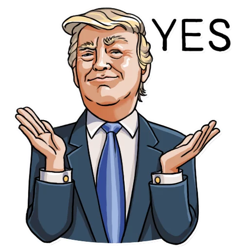 Sticker from the "Mr. Trump" sticker pack