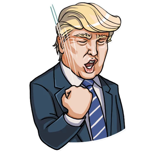 Sticker from the "Mr. Trump" sticker pack