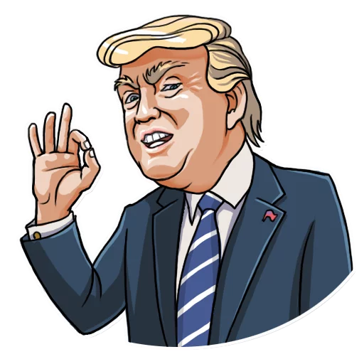 Sticker from the "Mr. Trump" sticker pack