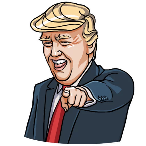 Sticker from the "Mr. Trump" sticker pack