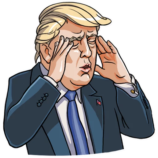 Sticker from the "Mr. Trump" sticker pack