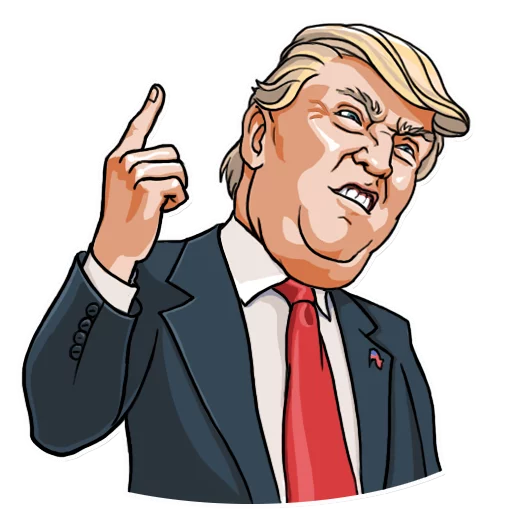 Sticker from the "Mr. Trump" sticker pack